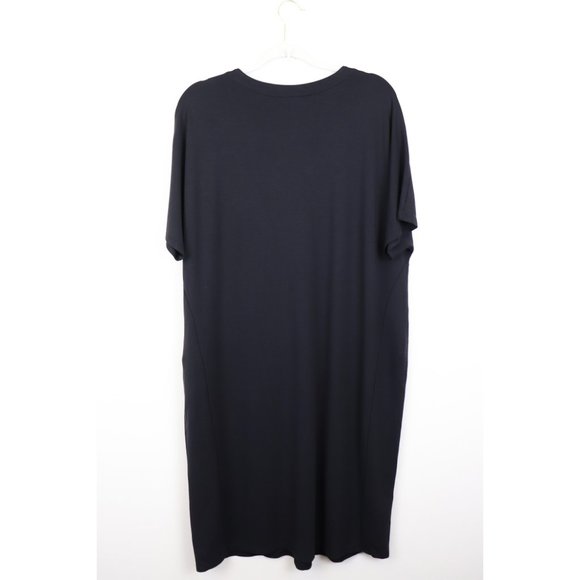 J. Jill Wearever Double-Face Jersey Dolman-Sleeve Dress Licorice Dark Grey XL - Picture 3 of 9
